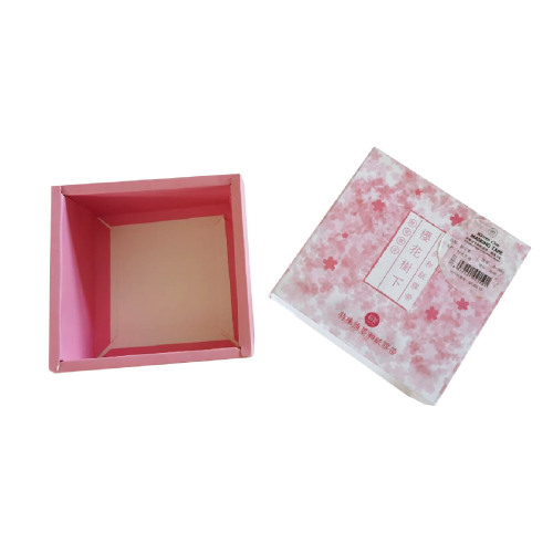 Pink folding card Packaging Paper Box with sleeve