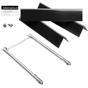 Replacement Set of Porcelain Steel Flame Tamer and Stainless Steel Burner