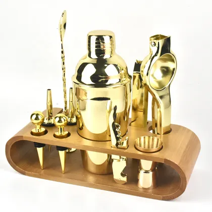 Factory Direct Customizable Stainless Steel Cocktail Shaker Barware Set