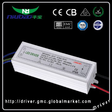 900ma led drivers 30W Led Constant Current waterproof driver