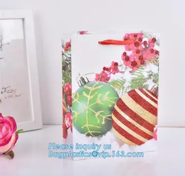 Fancy Kraft Paper Bags/ Printed Paper Bag/ Gift Wedding Paper Bag, Custom paper gift bag with handles