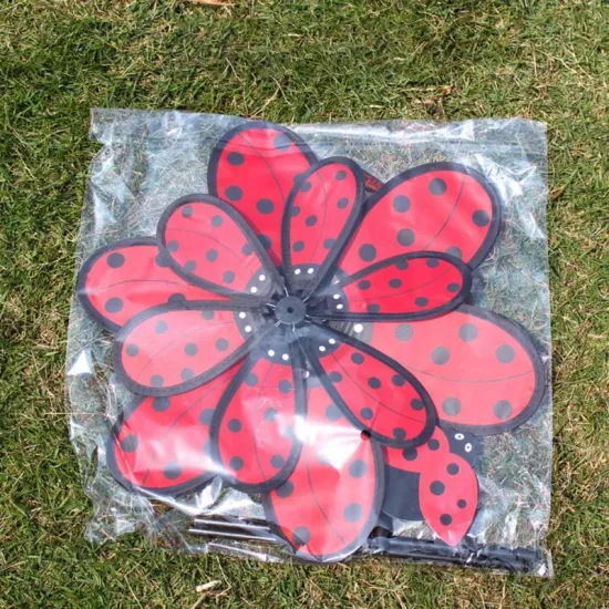 Kids Double Layer Beetle Windmill Wind Spinner Pinwheel Home Garden Yard Decor 11UC