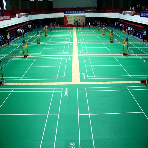 Tapa de piso de badminton de badminton móvel de ilio com BWF