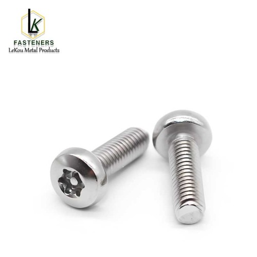 Шруба з круглай галоўкай Torx, абароненая ад несанкцыянаванага доступу, з нержавеючай сталі 316