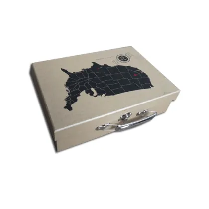 kraft Paper Metal Handle Suitcase Tool Box