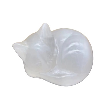 Handmade 100% Natural Quartz Selenite Healing Stone - Sleeping Cat Crystal Craft Gift