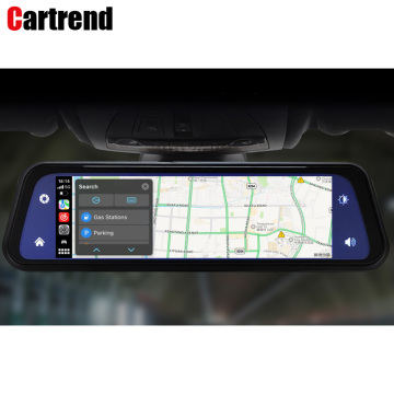 Specchio DVR multifunzionale con carplay, lente doppia, full dash cam e vista posteriore
