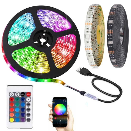 5M Waterproof 5050 RGB LED Strip Light for TV and Room Decoration - DC 5V USB Powered