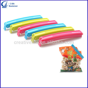 10cm 6pcs in Portable Candy Color Plastic Food Bread Bag Sealer