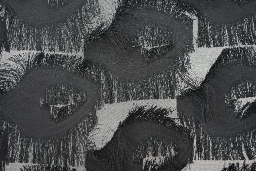 Polyester Eyelash Hand Cut Jacquard Fabric