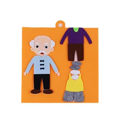 DIY toys felt clothes kid learning dress up