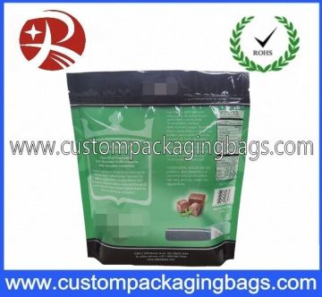 Green Heat Seal Aluminium Stand Up Pouches With Degassing Valve