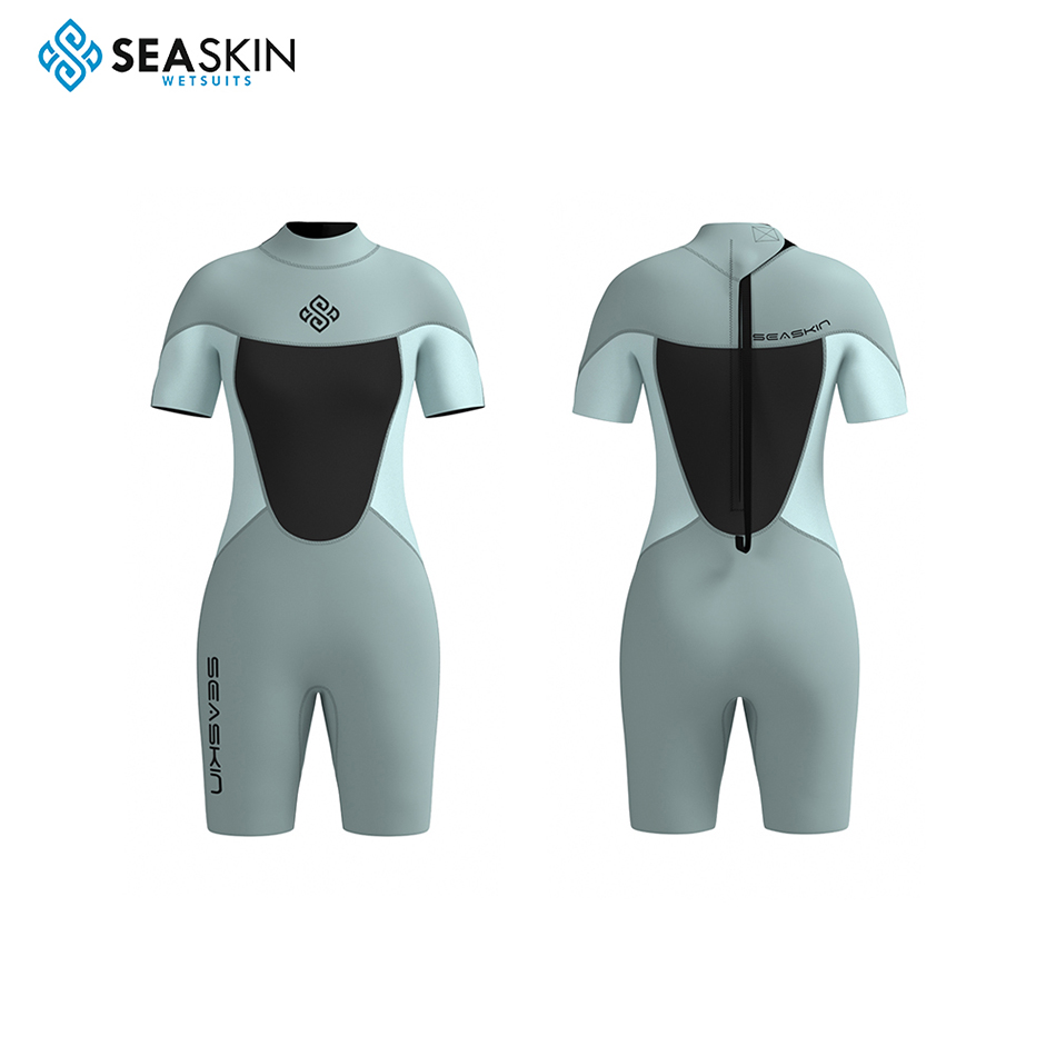 Seaskin 3mm Neoprene Eco-Friendly Shorty Wetsuit untuk Wanita