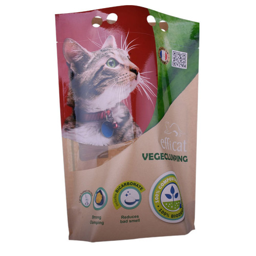 Composteerbare Biologisch afbreekbare Kraft Stand Up Pet Food Bag