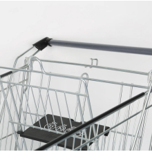 German Supermarket Zinc Finish Metal Shopping Trolley