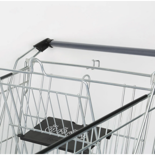 German Supermarket Zinc Finish Metal Shopping Trolley