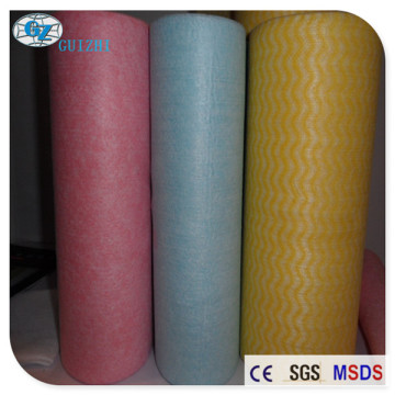 Spunlace nonwoven for cleaning house/wash car/brushing shoes(viscose/polyster, tear-off)