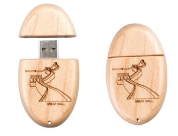 Oem Design Mini Engraved Oval Recycled Windows 2000 Wooden Usb Flash Drive 1gb, 2gb, 4gb