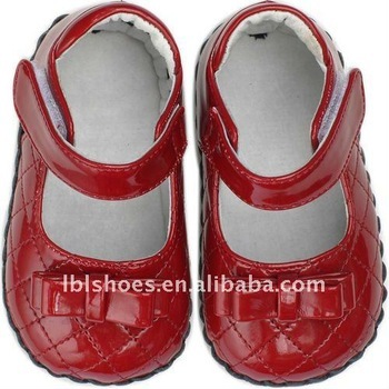 X'mas girls' toddler leather children shoes red LBL-BB11005-RED