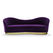 Sofa sofa velvet ungu baru