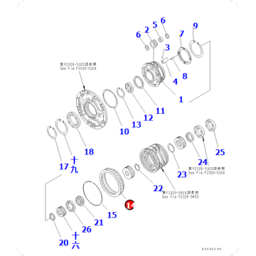 Bulldozer D375A-5 gear 195-15-72640