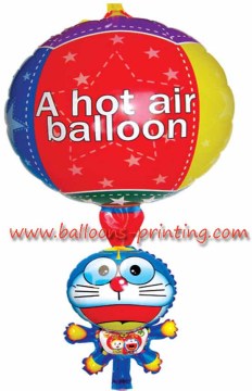 Shape fire balloon with cartoon