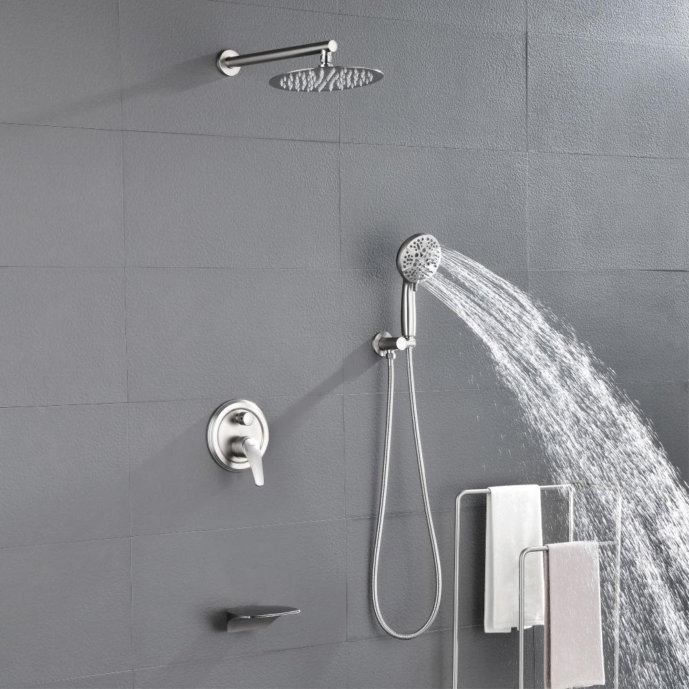 brass wall mount shower mixer 88054bn 12 3