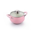 Cookware Set with Silicone Handles and Pink Appearance