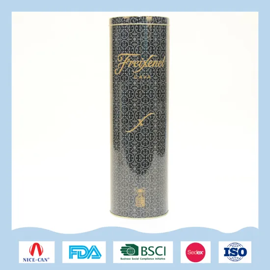 2017 Round Shape Whisky Metal Tin Box Wine Tin Box