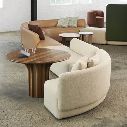 Modern Curved Sofa Set for Office Public Seating Furniture
