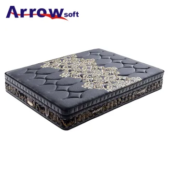 Arrowsoft Black Luxury Elegance Queen Size Visco Elastic Memory Foam Pocket Spring Mattress