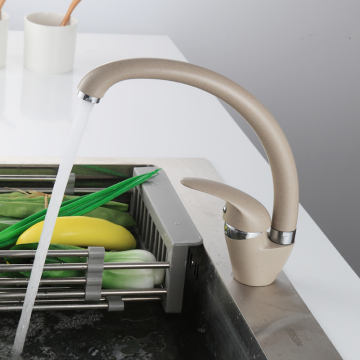 5 Color Kitchen Sink Faucet: Brass Single Handle Swivel Spout Mixer for Cold and Hot Water