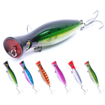 Sea Saltwater Floating Poppers 13cm 43g Treble Hook Lure for Tuna and Trout
