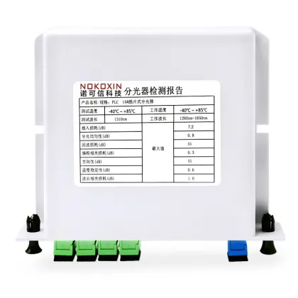 1/4 Insert Card Cassette PLC Fiber Optic Splitter SC/APC/UPC ABS