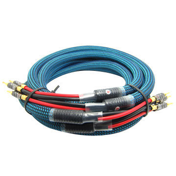 Hi-Fi Speaker Cable for Speaker or Other Devices, 24K gold-plated Connectors