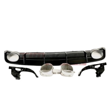 RS4 Style Rear Diffuser with Exhaust Pipe for Audi A4 B8 B9 2008-2018