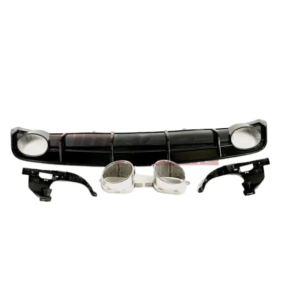 RS4 Style Rear Diffuser with Exhaust Pipe for Audi A4 B8 B9 2008-2018