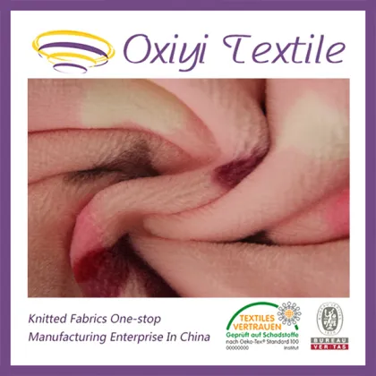 deer printed double-sided flannel fabric