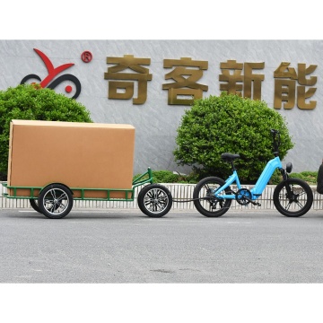 Electric Bicycle Trailer with Steel Frame: Easy Attachment and Detachment for Outdoor Camping, Transport, and Cargo Travel