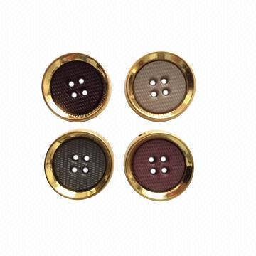 34L ABS Button with Gold Plating