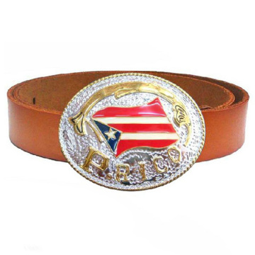 Fashion High Quality Metal Custom Flag Western Belt Buckle