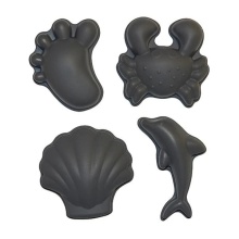 Moules de plage de la plage de silicone personnalisées Moyers de minuit Noir