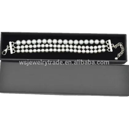 Light gray pearl jewelry Synthetic Pearl Bracelet Multilayer bead bead
