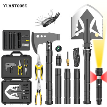 Multifunctional Backcountry Camping Tool: Shovel, Axe, and Survival Kit