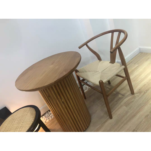 Modern Round Solid Wood Dining Table Restaurant Furniture