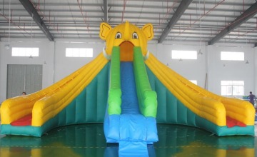 inflatable water pool with slide inflatable water slide/blue water slide 090