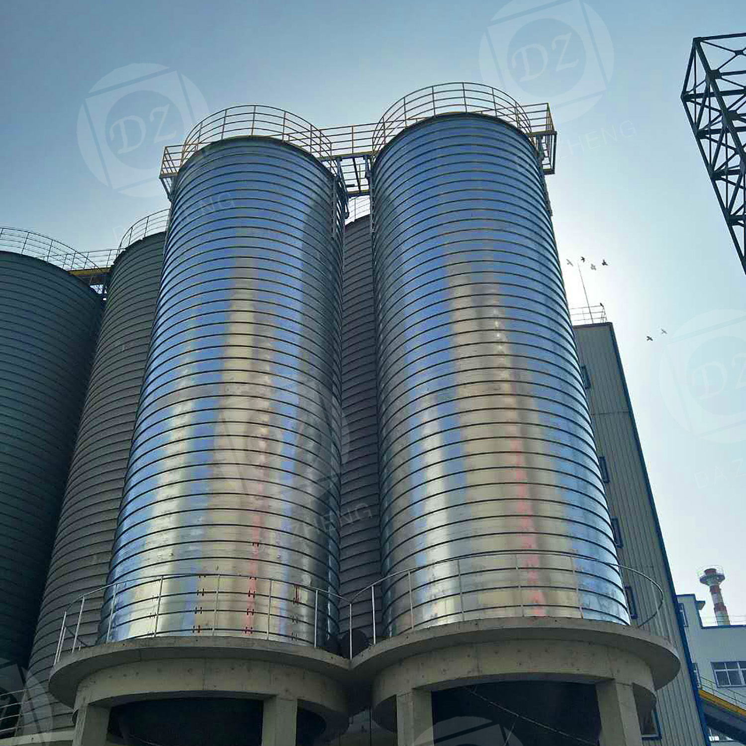 Pig feed premix storage silo