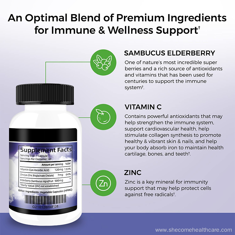 Vitamins for adult Elderberries Black Sambucus Capsules