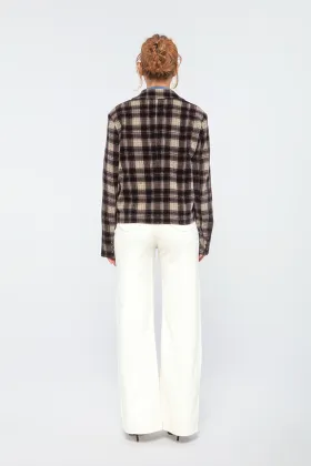 Women's Classic Retro Plaid Short Jacket