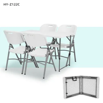 4ft HDPE Outdoor Recreational Plastic Folding Table - Tube Retractable Dining Table HY-Z122C